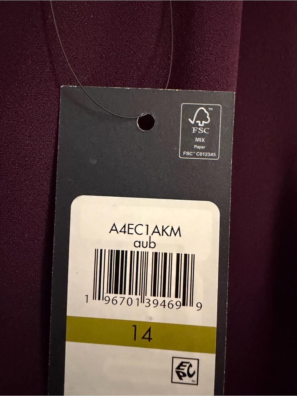 Tommy Hilfiger Keyhole Wide Leg Jumpsuit Deep Plum NWT Size 14 - Picture 6 of 9